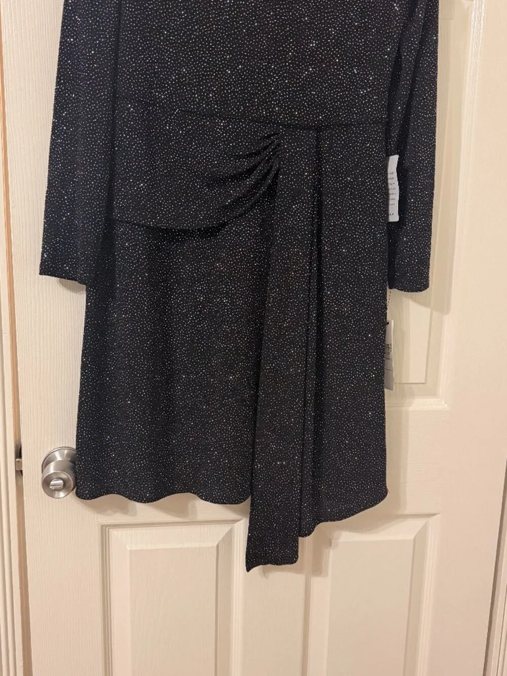 Maggy London Women's Aurora Glitter Sparkle Black Cocktail Dress sz 14 NWT